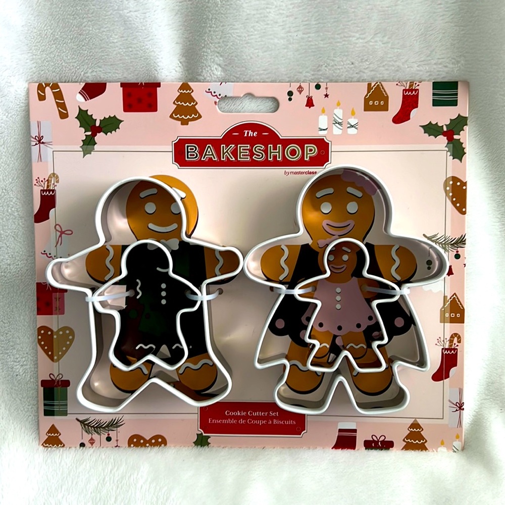 Masterclass Bakeshop set of gingerbread man:woman cookie cutters NWT